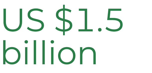 US $1.5 billion