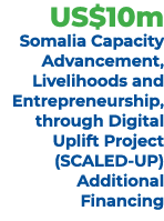 US$10m Somalia Capacity Advancement, Livelihoods and Entrepreneurship, through Digital Uplift Project (SCALED UP) Add...