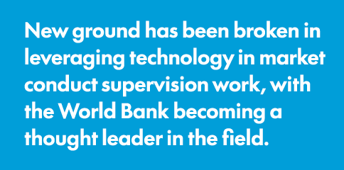  New ground has been broken in leveraging technology in market conduct supervision work, with the World Bank becoming...