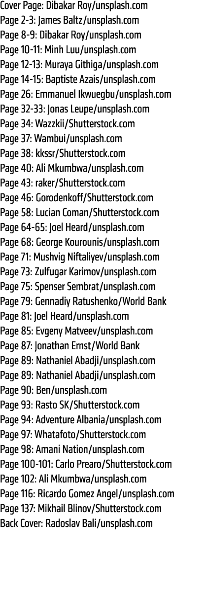 Cover Page: Dibakar Roy/unsplash.com Page 2 3: James Baltz/unsplash.com Page 8 9: Dibakar Roy/unsplash.com Page 10 11...